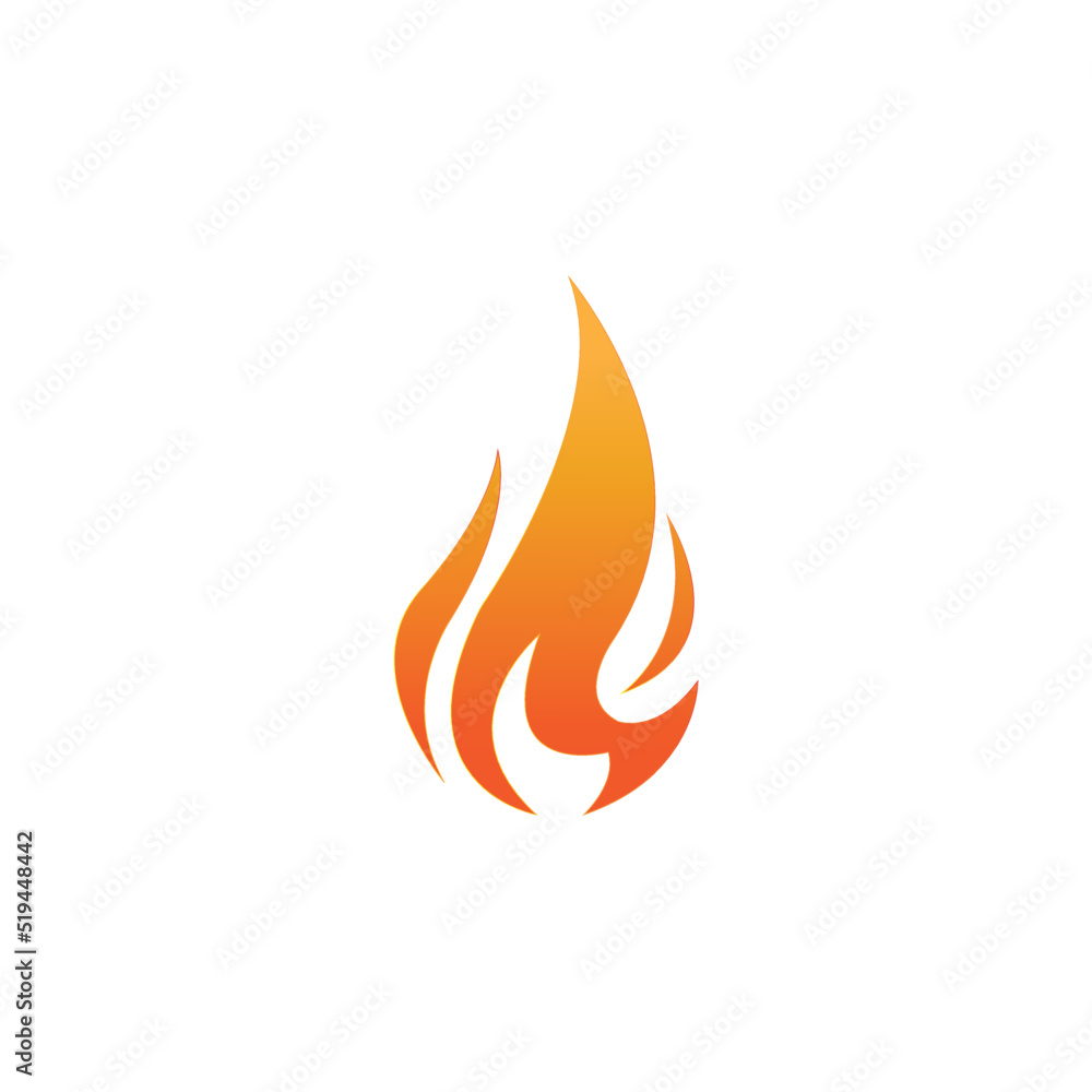 fire icon logo vector design template