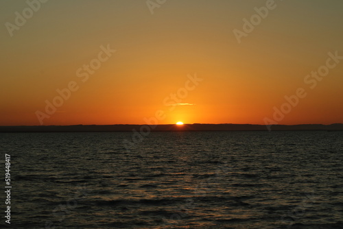 A beautiful sunset in the bay of La Paz   Baja California Sur in Mexico