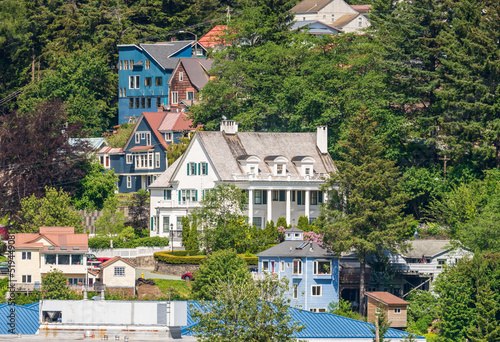 View of the historic official Governors Mansion on Calhoun avenue in Juneau Alaska photo