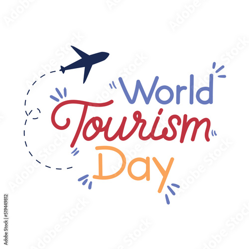 world tourism day lettering
