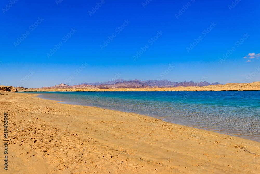 Beautiful lake in Ras Mohammed national park, Sinai peninsula in Egypt