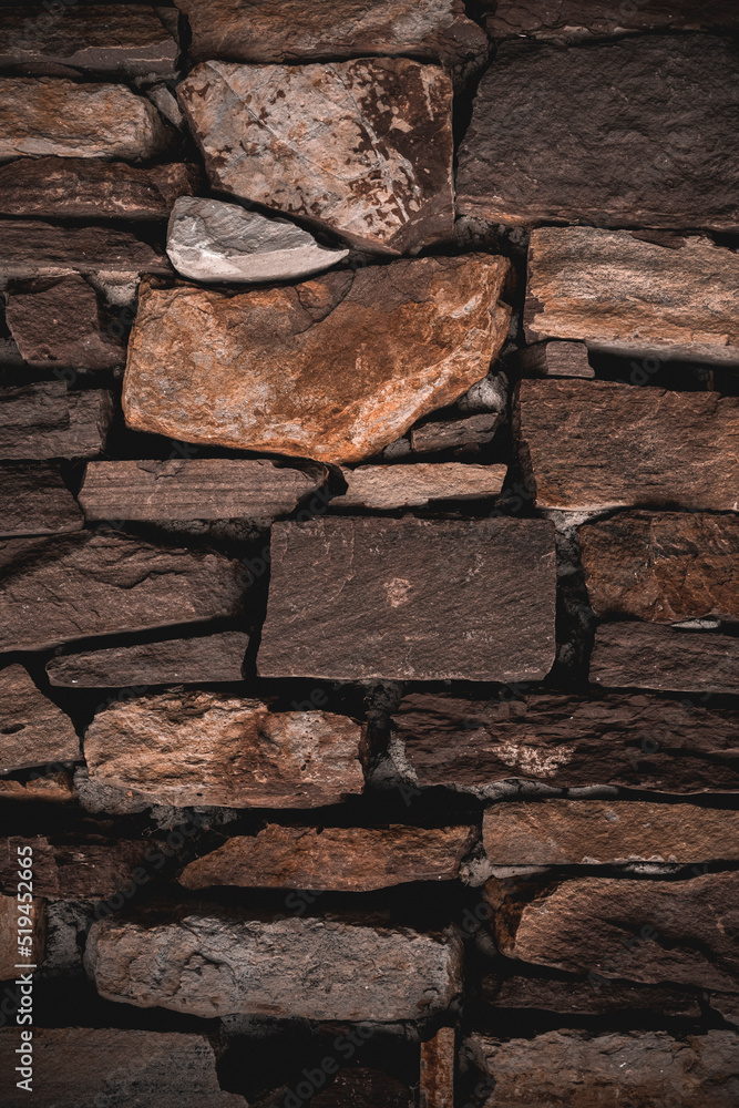 Fototapeta premium Stone texture in red-orange tones
