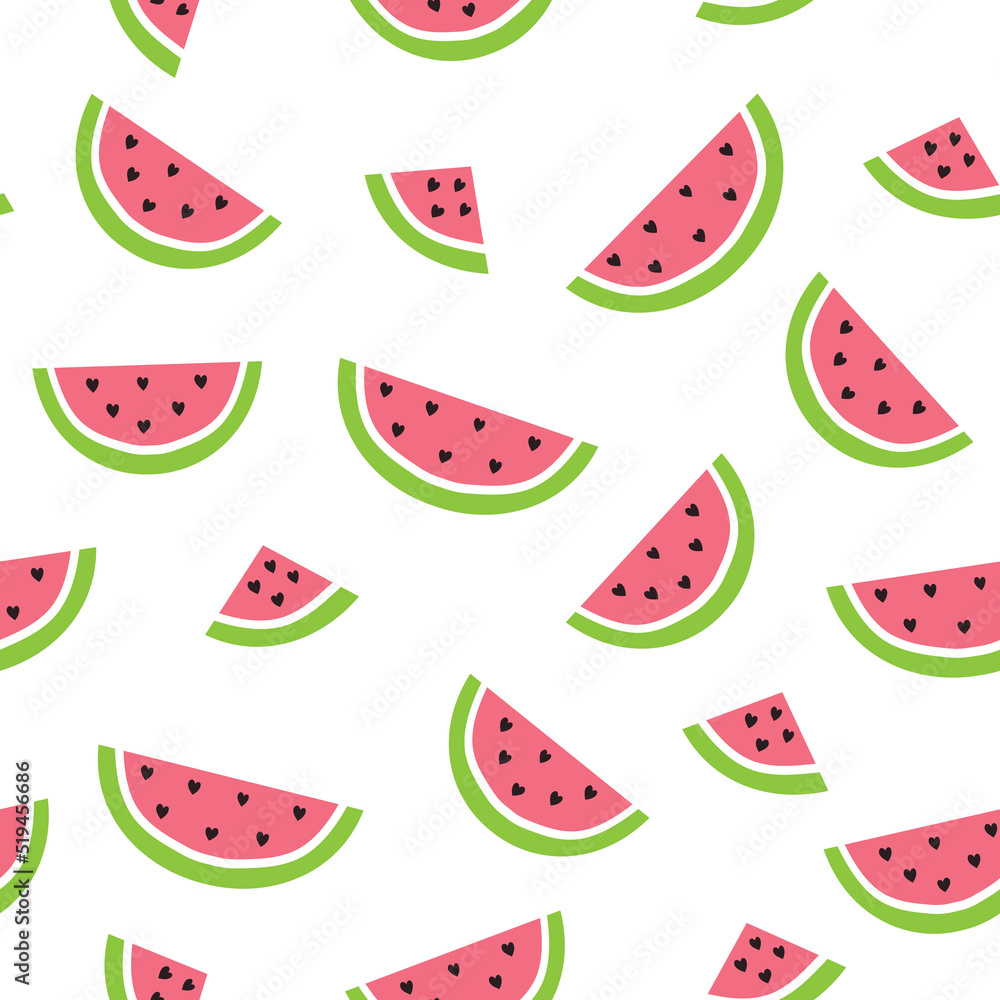 Abstract seamless pattern with watermelon. Summer texture. Vector illustration. Abstract seamless pattern with watermelon. Summer texture. Vector illustration.