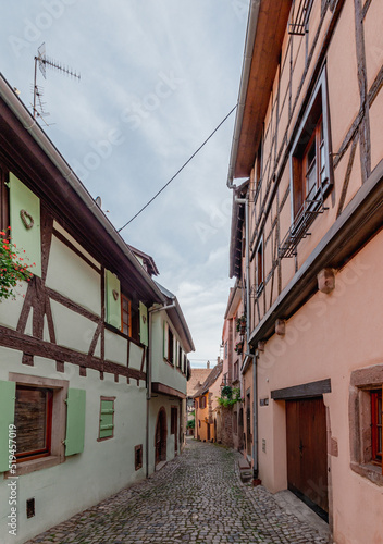 Fototapeta Naklejka Na Ścianę i Meble -  Narrow alley in Eguisheim, Alsace