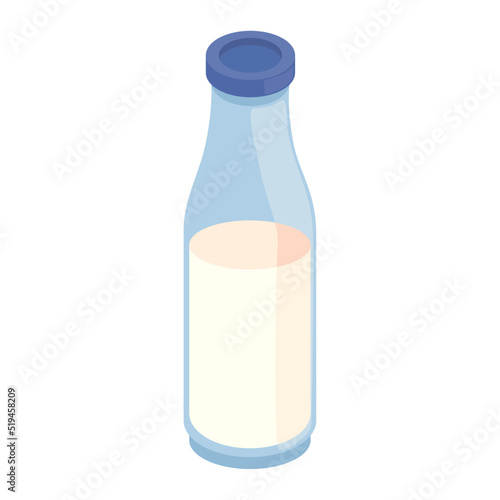 milk bottle glass isometric
