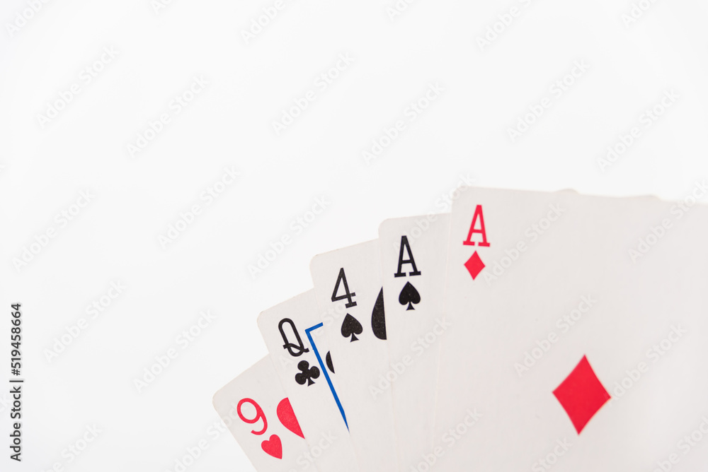 card cards of different colors in fan card cards of different colors in fan