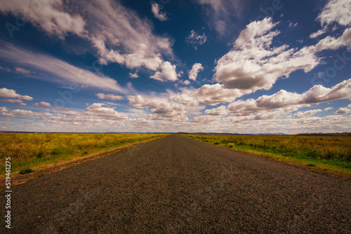 endless road and cloudscape