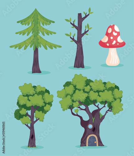 five enchanted forest icons