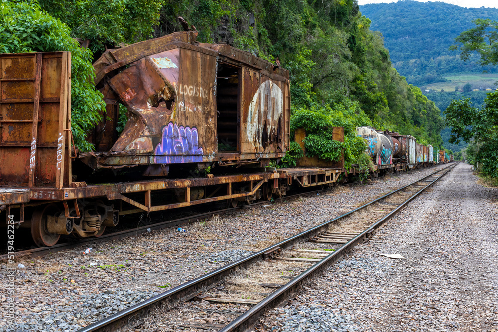 old train on the railway old train on the railway