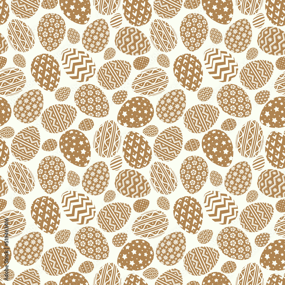 Vector easter eggs gold style seamless pattern for gift wrap, decoration, printing on fabric, scrapbooking, promotion, banner, greeting card, sale, party poster, stamp, label, special offer Vector easter eggs gold style seamless pattern for gift wrap, decoration, printing on fabric, scrapbooking, promotion, banner, greeting card, sale, party poster, stamp, label, special offer
