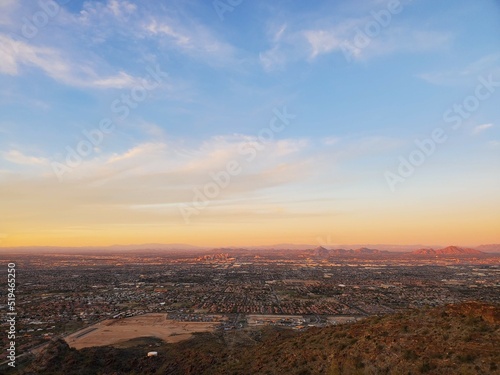 Sunset over the city