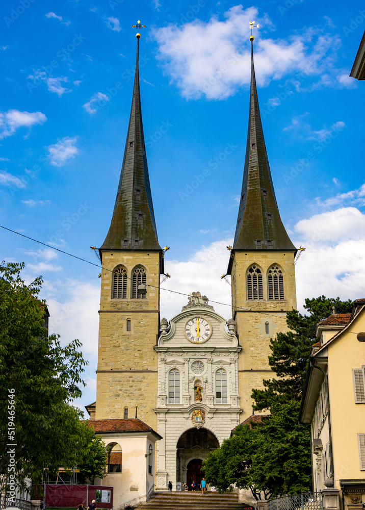 Catholic Court Church of St. Leodegar in Lucerne - travel photography Catholic Court Church of St. Leodegar in Lucerne - travel photography