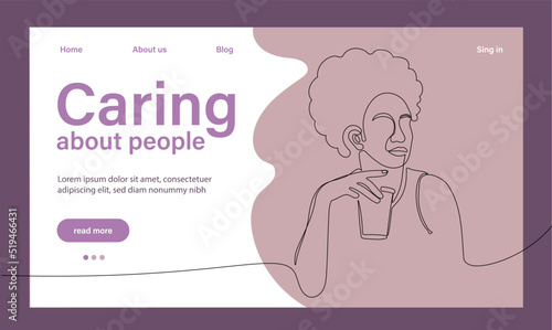 Charity and help from community of tiny volunteers. People giving care. Voluntary, sponsorship, altruism concept for banner, website design or landing web page. Vector illustration