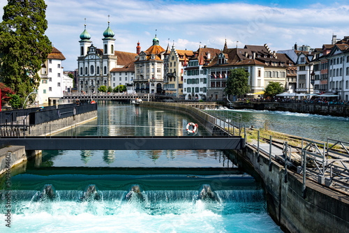 River Reuss in the city of Lucerne - travel photography