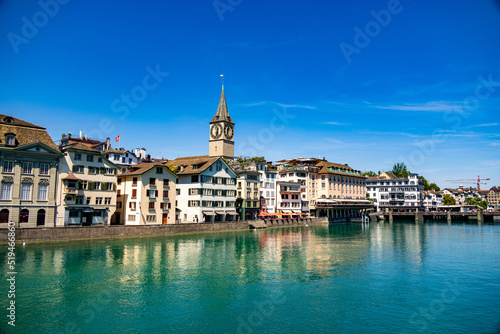 River Limmat in the city of Zurich Switzerland - travel photography