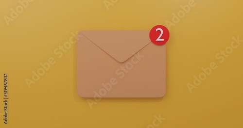 email notification symbol 3d rendered