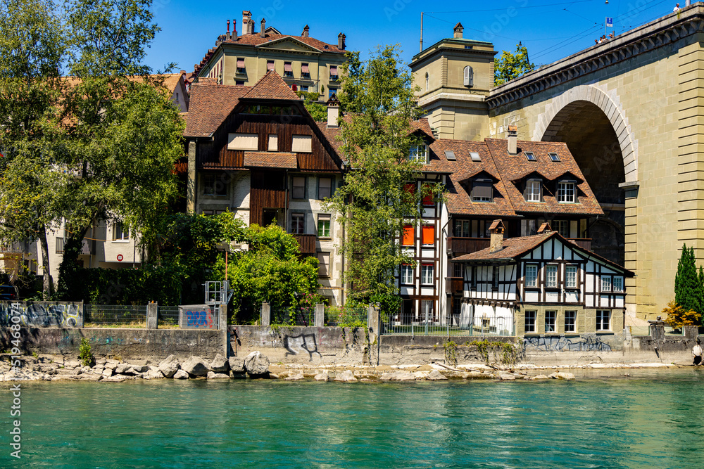 River Aare in the city of Bern - the capital of Switzerland - travel photography