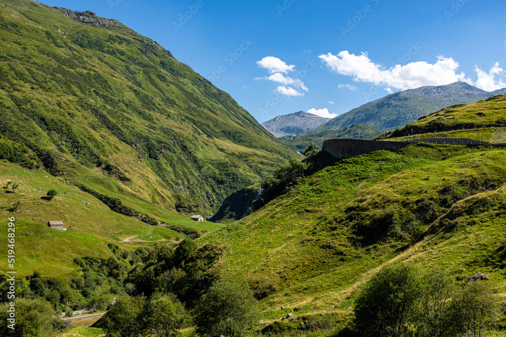Great scenery on the Furka Pass in Switzerland - travel photography