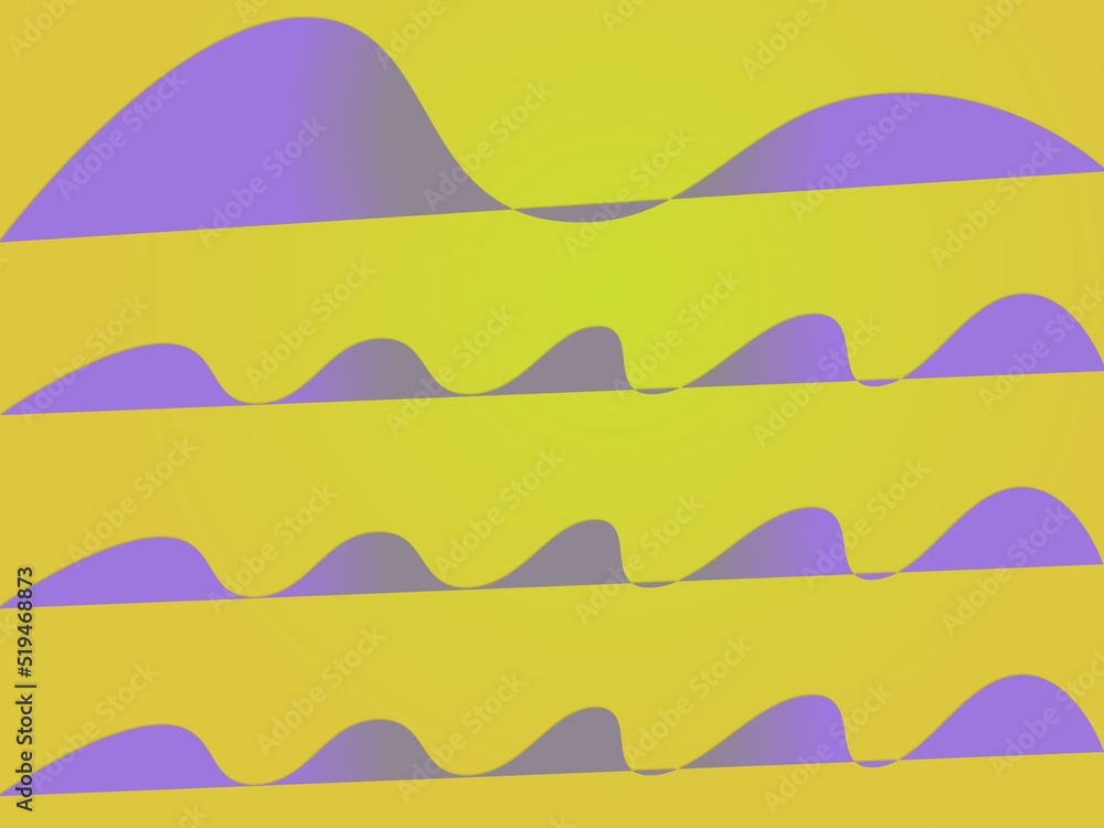 Obraz premium Curve pattern with yellow background 