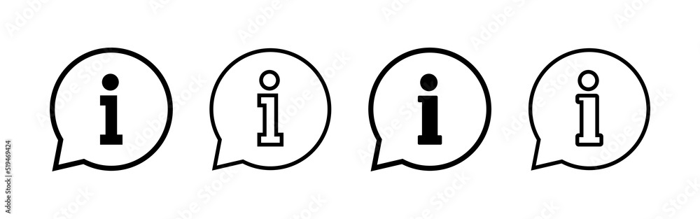 Info sign icon vector. about us sign and symbol. Faq icon Info sign icon vector. about us sign and symbol. Faq icon