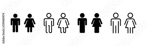Man and woman icon vector. male and female sign and symbol. Girls and boys