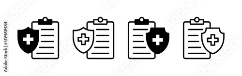 Medical insurance icon vector. health insurance sign and symbol