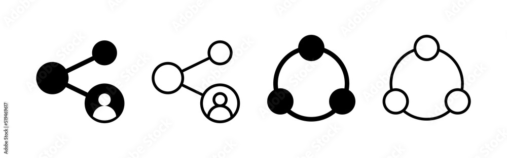Share icon vector. Sharing sign and symbol Share icon vector. Sharing sign and symbol