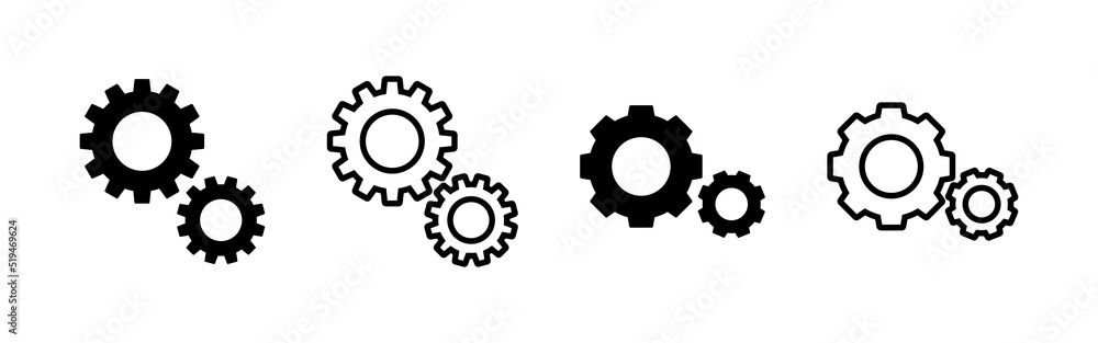 Setting icon vector. Cog sign and symbol. Gear Sign Setting icon vector. Cog sign and symbol. Gear Sign