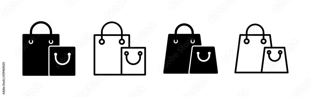 Shopping bag icon vector. shopping sign and symbol Shopping bag icon vector. shopping sign and symbol