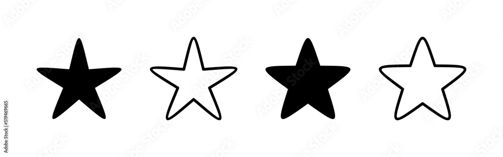 Star icon vector. rating sign and symbol. favourite star icon Star icon vector. rating sign and symbol. favourite star icon