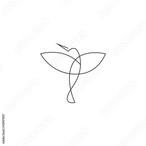 Hummingbird icon logo design