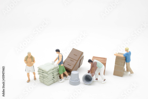 a mini worker figure move the products photo
