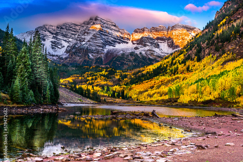 Maroon Bells Autumn Sunrise photo