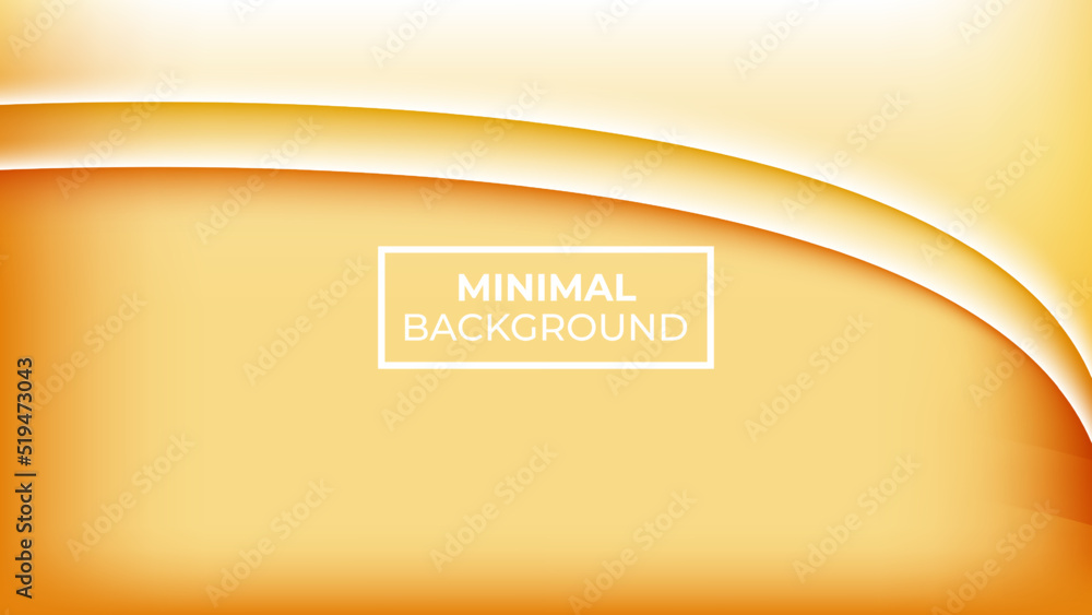 Obraz premium Minimal background light orange and there are two lines above and slightly curved, easy to edit 