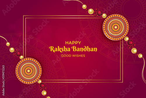 Hindu festival of Raksha Bandhan banner.