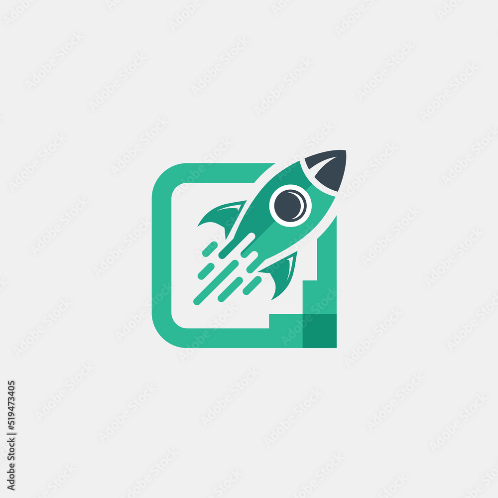 Creative modern rocket space with up arrow logo icon vector template Creative modern rocket space with up arrow logo icon vector template