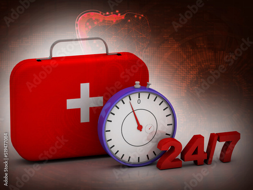 3d rendering First aid kit