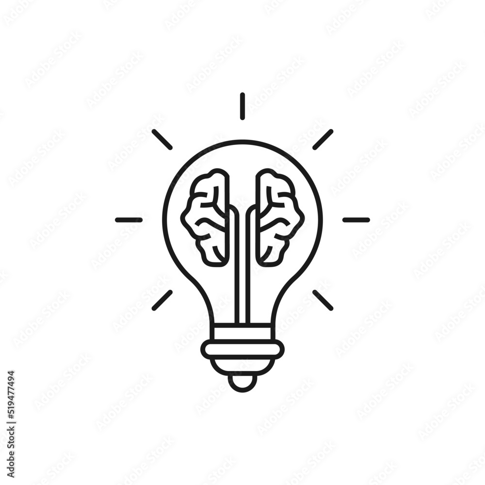 Bulb line art icon design template vector illustration Bulb line art icon design template vector illustration
