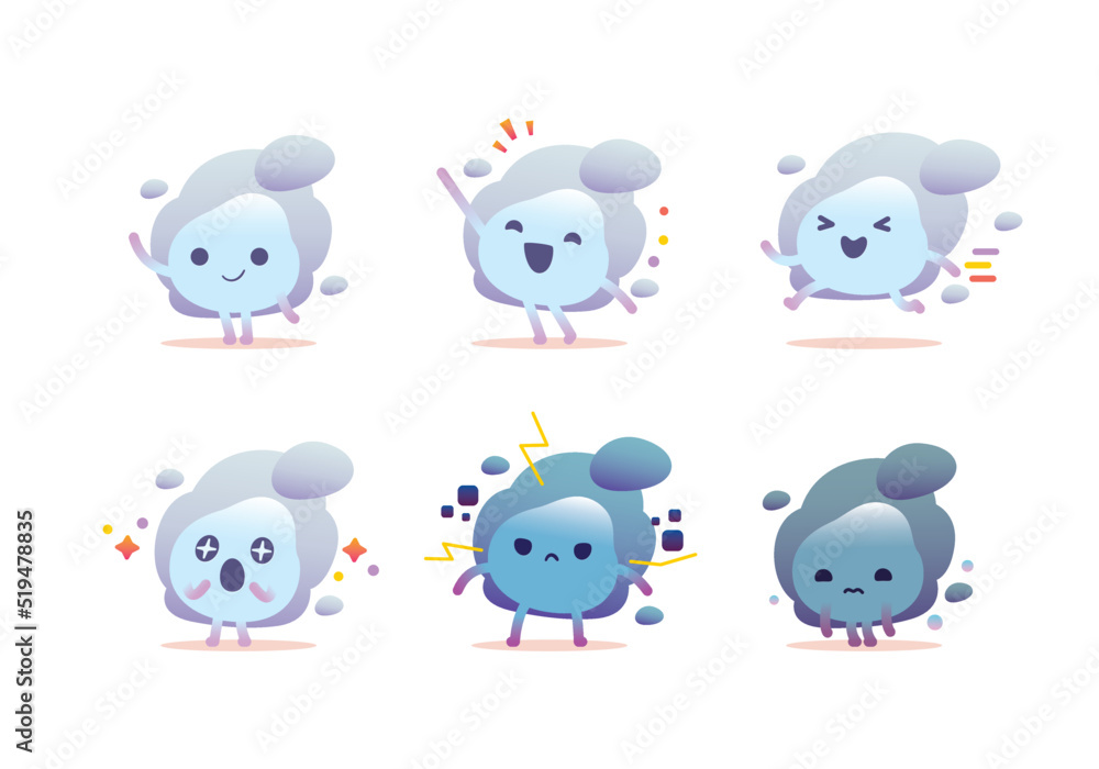 set of wind cloud element character mascot funny and cute
set of wind cloud element character mascot funny and cute
