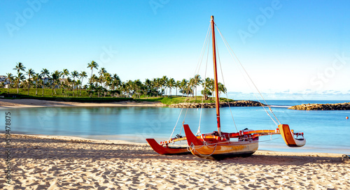 secret beach morning in oahu hawaii photo