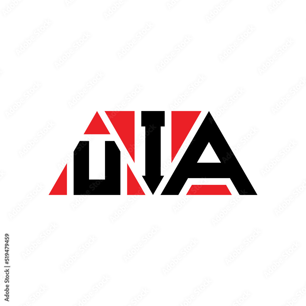 UIA triangle letter logo design with triangle shape. UIA triangle logo design monogram. UIA triangle vector logo template with red color. UIA triangular logo Simple, Elegant, and Luxurious Logo...