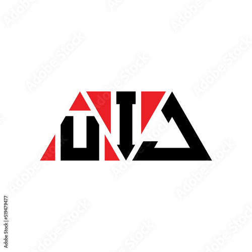 UIJ triangle letter logo design with triangle shape. UIJ triangle logo design monogram. UIJ triangle vector logo template with red color. UIJ triangular logo Simple, Elegant, and Luxurious Logo...