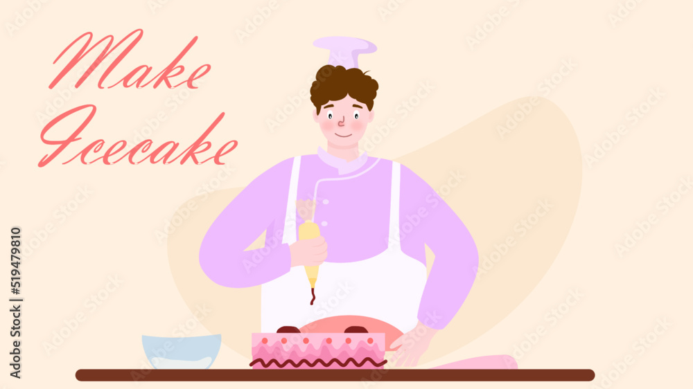 cake, bakery, chef, chef making ice cake cake, bakery, chef, chef making ice cake