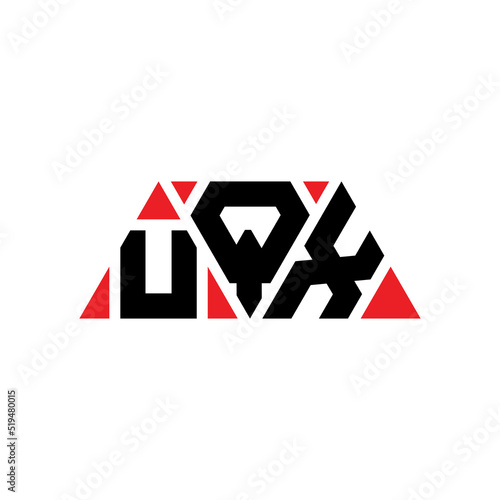 UQX triangle letter logo design with triangle shape. UQX triangle logo design monogram. UQX triangle vector logo template with red color. UQX triangular logo Simple, Elegant, and Luxurious Logo...