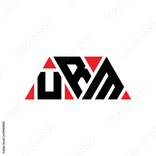 URM triangle letter logo design with triangle shape. URM triangle logo design monogram. URM triangle vector logo template with red color. URM triangular logo Simple, Elegant, and Luxurious Logo...