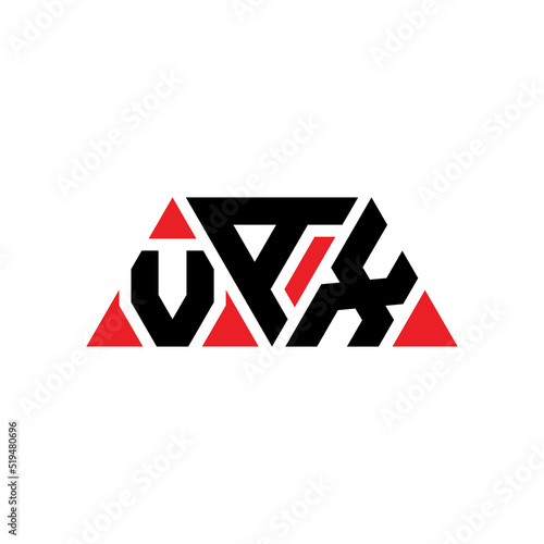 VAX triangle letter logo design with triangle shape. VAX triangle logo design monogram. VAX triangle vector logo template with red color. VAX triangular logo Simple, Elegant, and Luxurious Logo...
