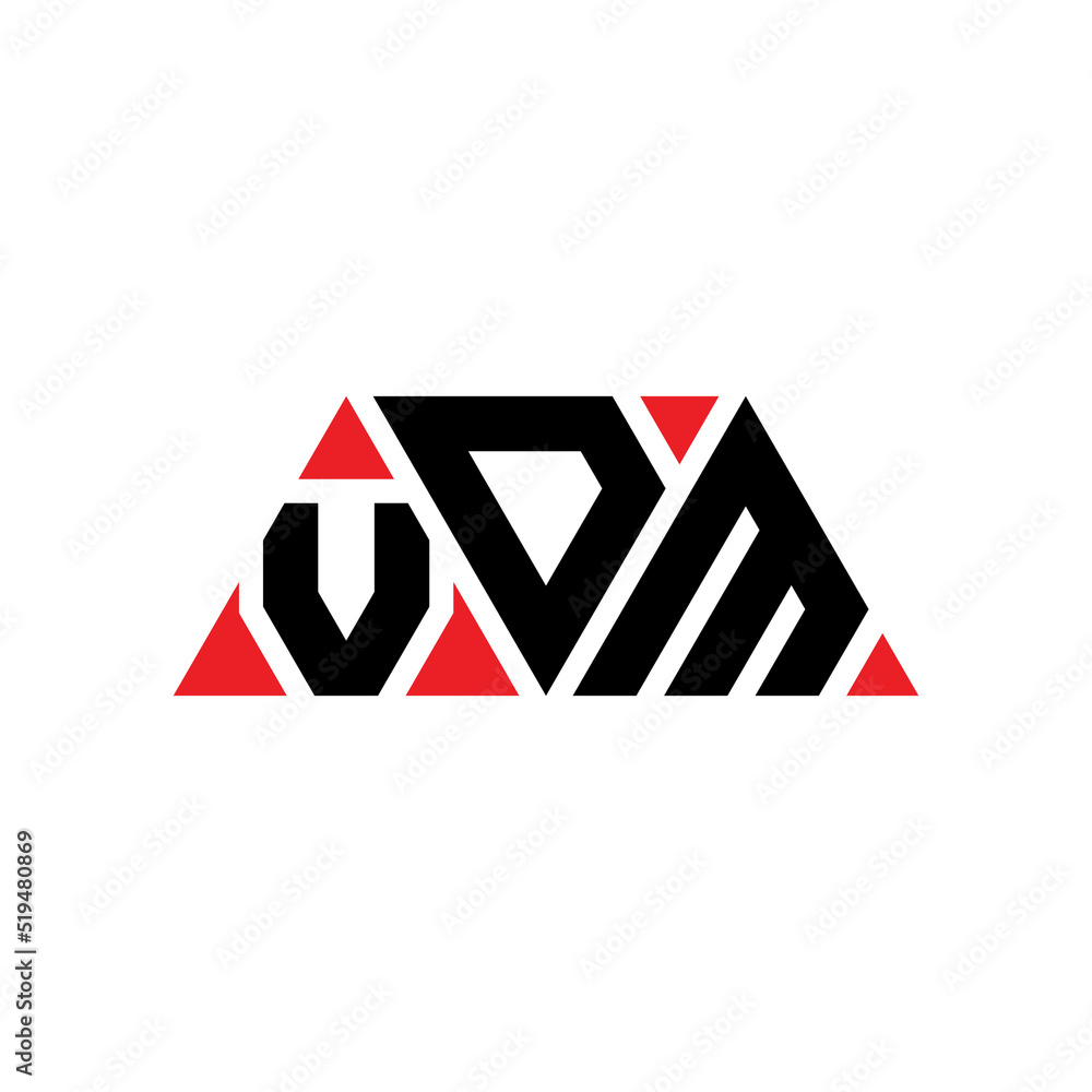 Vecteur Stock VDM triangle letter logo design with triangle shape. VDM ...