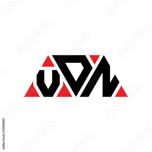 VDN triangle letter logo design with triangle shape. VDN triangle logo design monogram. VDN triangle vector logo template with red color. VDN triangular logo Simple, Elegant, and Luxurious Logo...