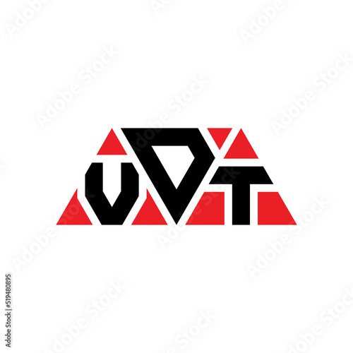 VDT triangle letter logo design with triangle shape. VDT triangle logo design monogram. VDT triangle vector logo template with red color. VDT triangular logo Simple, Elegant, and Luxurious Logo...