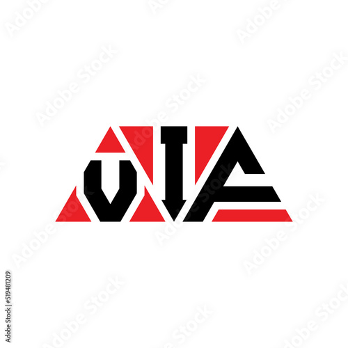 VIF triangle letter logo design with triangle shape. VIF triangle logo design monogram. VIF triangle vector logo template with red color. VIF triangular logo Simple, Elegant, and Luxurious Logo...